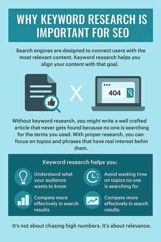 A graphic showing the importance of keywords