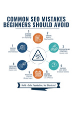 A graphic of common SEO mistakes 