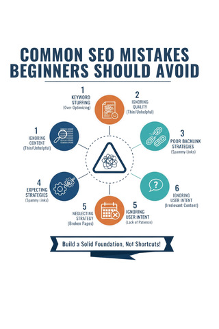 A graphic of common SEO mistakes 